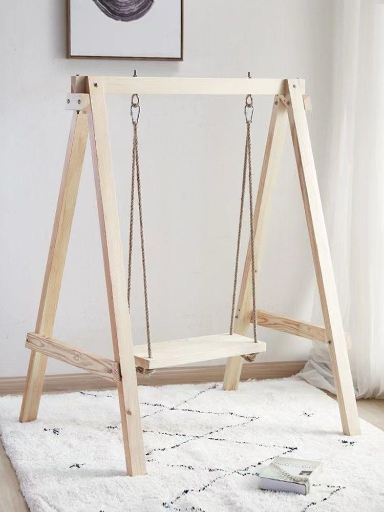Doğal Ahşap İç Mekan Salıncağı